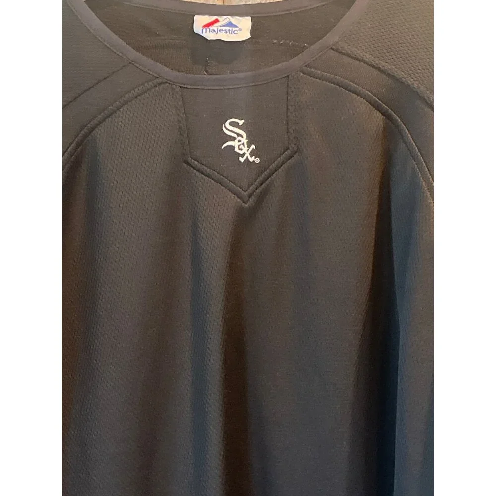 VIntage Majestic MLB Chicago White Sox Long Sleeve Pullover Jersey - Picture 1 of 5
